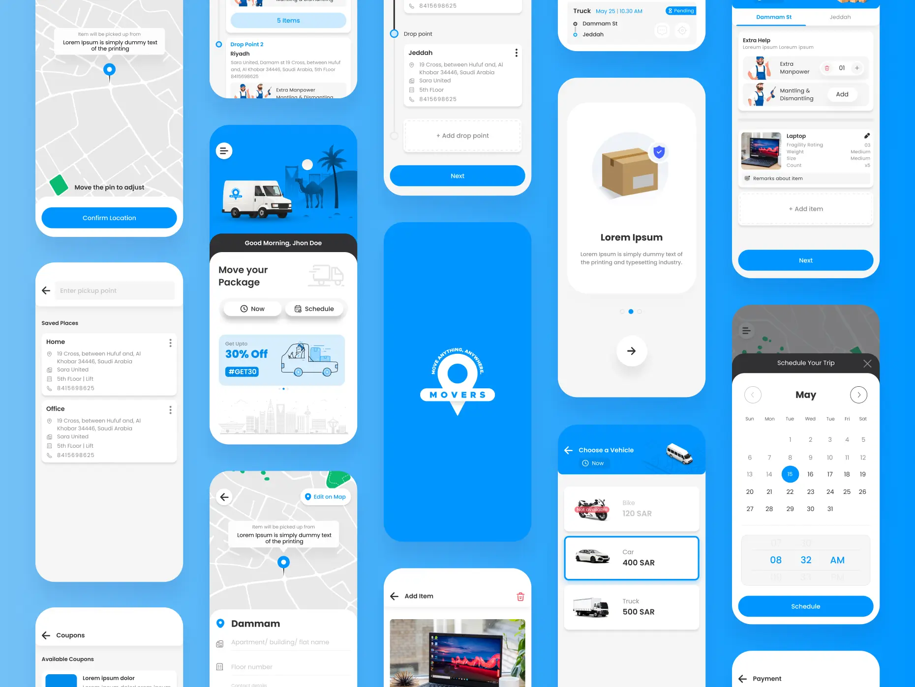 movers ksa trruking and logistic app by lilac